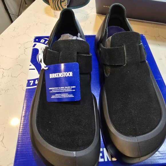 Birkenstock Reykjavik Antique Black Nubuck Leather Mens US 10 Mule Clog Slide - Picture 6 of 16